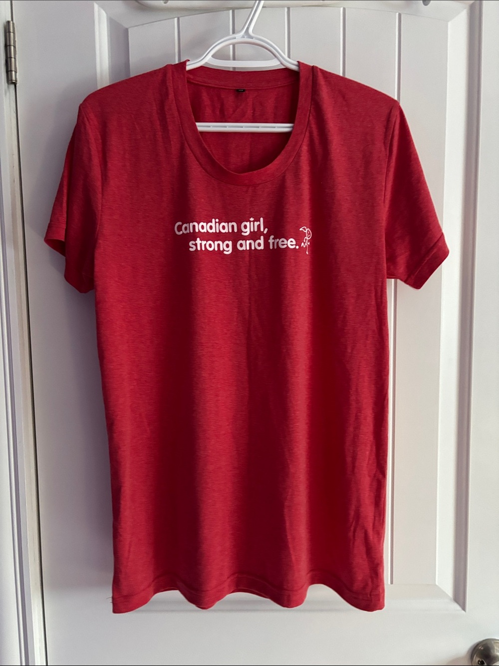 Red Graphic Tee "Canadian girl, strong and free."